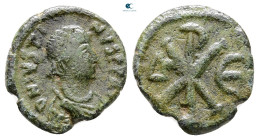 Justin I AD 518-527. Constantinople. Pentanummium Æ