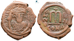 Tiberius II Constantine AD 578-582. Constantinople. Follis or 40 Nummi Æ