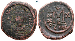 Maurice Tiberius AD 582-602. Constantinople. Follis or 40 Nummi Æ