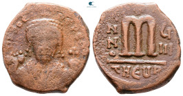Phocas AD 602-610. Theoupolis (Antioch). Follis or 40 Nummi Æ