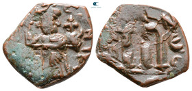 Constans II AD 641-668. Constantinople. Follis or 40 Nummi Æ