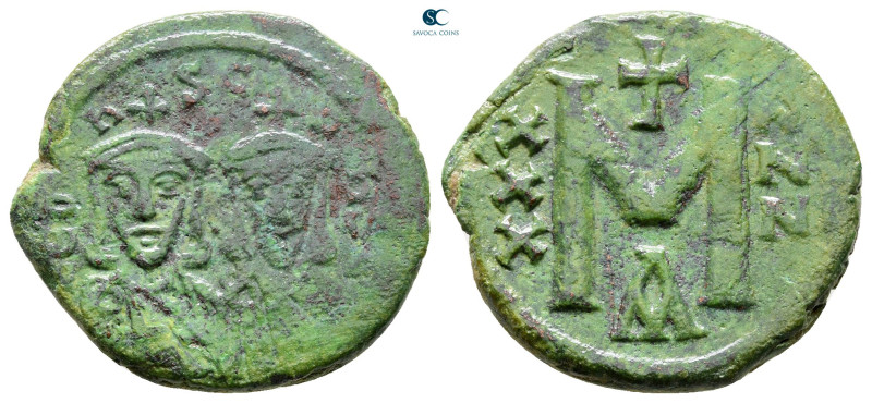 Constantine V Copronymus, with Leo IV AD 741-775. Constantinople
Follis or 40 N...