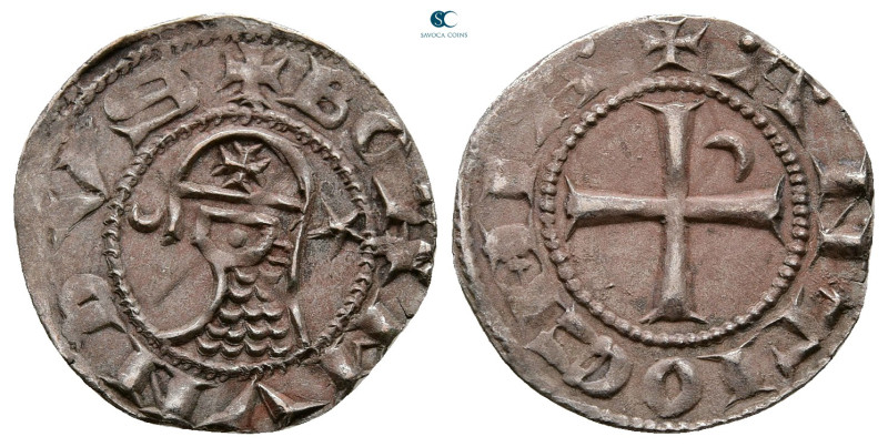 Principality of Antioch. Antioch. Bohemond III AD 1163-1201. 
Denier AR

17 m...