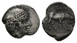 THRACE. Ainos. (Circa 427-424 BC). AR Diobol.
.
Condition: Fine.
Weight: 1.18 g.
Diameter: 12.3 mm.