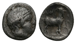 THRACE. Ainos. (Circa 427-424 BC). AR Diobol.
.
Condition: Very fine.
Weight: 1.29 g.
Diameter: 10.6 mm.