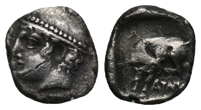 THRACE. Ainos. Diobol (Circa 421/0-418 BC).
.
Condition: Very fine.
Weight: 1.28...