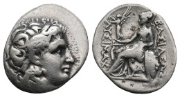KINGS OF THRACE (Macedonian). Lysimachos (305-281 BC). AR Drachm. Ephesos.
.
Condition: Very fine.
Weight: 4.14 g.
Diameter: 18.9 mm.