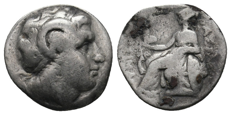 KINGS OF THRACE (Macedonian). Lysimachos (305-281 BC). AR Drachm.
.
Condition: F...