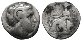 KINGS OF THRACE (Macedonian). Lysimachos (305-281 BC). AR Drachm.
.
Condition: Fine.
Weight: 4.10 g.
Diameter: 17.5 mm.