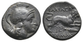 KINGS OF THRACE (Macedonian). Lysimachos (305-281 BC). Ae.
.
Condition: Very fine.
Weight: 4.43 g.
Diameter: 19 mm.