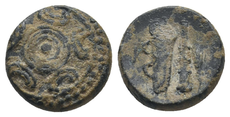 KINGS OF MACEDON. Alexander III 'the Great' (336-323 BC). Ae Half Unit.
.
Condit...