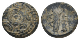 KINGS OF MACEDON. Alexander III 'the Great' (336-323 BC). Ae Half Unit.
.
Condition: Fine.
Weight: 2.86 g.
Diameter: 13.5 mm.