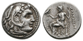 KINGS OF MACEDON. Alexander III 'the Great' (336-323 BC). Drachm. 
.
Condition: Very Fine.
Weight: 4.34 g.
Diameter: 15.9 mm.