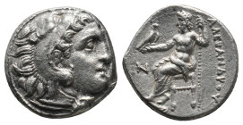 KINGS OF MACEDON. Alexander III 'the Great' (336-323 BC). Drachm. 
.
Condition: Very Fine.
Weight: 4.27 g.
Diameter: 16.2 mm.