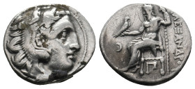 KINGS OF MACEDON. Alexander III 'the Great' (336-323 BC). Drachm. 
.
Condition: Very Fine.
Weight: 4.35 g.
Diameter: 18.3 mm.