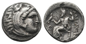 KINGS OF MACEDON. Alexander III 'the Great' (336-323 BC). Drachm. 
.
Condition: Fine.
Weight: 4.08 g.
Diameter: 16.1 mm.