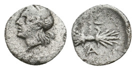 WESTERN ASIA MINOR. Uncertain mint. Hemiobol (Circa 5th century BC).
.
Condition: Fine.
Weight: 0.5 g.
Diameter: 9.1 mm.