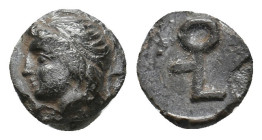 WESTERN ASIA MINOR. Uncertain mint. (Circa 5th century BC). Ae. 
.
Rare
Condition: Very Fine.
Weight: 0.53 g.
Diameter: 8.4 mm.