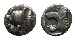 MYSIA. Kyzikos. Hemiobol (Circa 450-400 BC).
.
Condition: Very Fine.
Weight: 0.54 g.
Diameter: 6.6 mm.