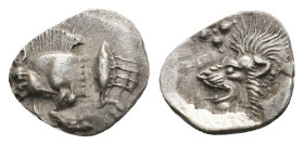 MYSIA. Kyzikos. Hemiobol (Circa 450-400 BC).
.
Condition: Very Fine.
Weight: 0.44 g.
Diameter: 10.2 mm.