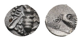 IONIA. Ephesos. (Circa 500-420 BC). AR Tetartemorion.
.
Condition: Very Fine.
Weight: 0.19 g.
Diameter: 6.5 mm.