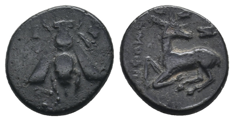 IONIA. Ephesos. (Circa 390-300 BC). Ae.
.
Condition: Very Fine.
Weight: 2.07 g.
...