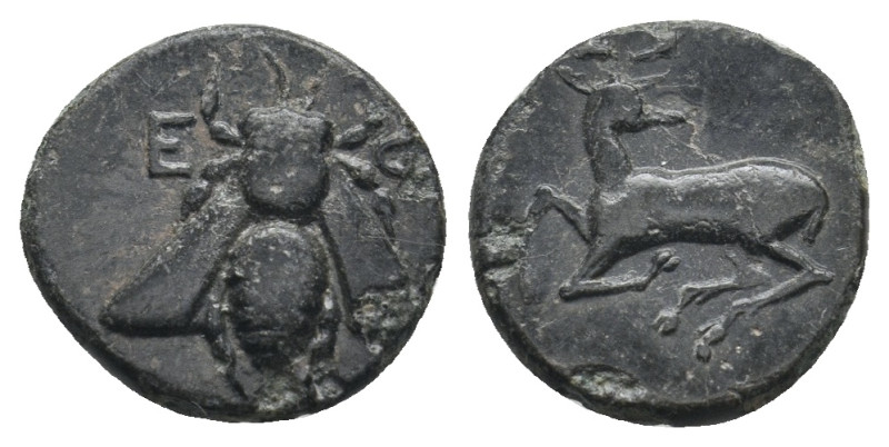 IONIA. Ephesos. (Circa 390-300 BC). Ae.
.
Condition: Very Fine.
Weight: 1.81 g.
...