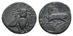 IONIA. Ephesos. (Circa 390-300 BC). Ae.
.
Condition: Very Fine.
Weight: 1.81 g.
Diameter: 13.3 mm.