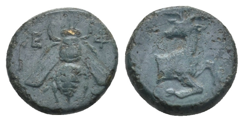 IONIA. Ephesos. (Circa 390-380 BC). Ae.
.
Condition: Very Fine.
Weight: 1.75 g.
...