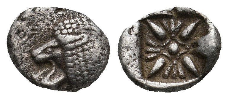 IONIA. Miletos. Obol or Hemihekte (Late 6th-early 5th centuries BC).
.
Condition...