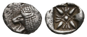 IONIA. Miletos. Obol or Hemihekte (Late 6th-early 5th centuries BC).
.
Condition: Very Fine.
Weight: 1.05 g.
Diameter: 10.1 mm.