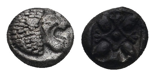 IONIA. Miletos. Obol or Hemihekte (Late 6th-early 5th centuries BC).
.
Condition...