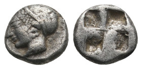 IONIA. Phokaia. Diobol (Circa 521-478 BC).
.
Condition: Very Fine.
Weight: 1.31 g.
Diameter: 9.4 mm.