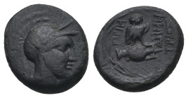 IONIA. Priene. Ae (Circa 150-125 BC).
.
Condition: Very Fine.
Weight: 6.52 g.
Diameter: 19.4 mm.