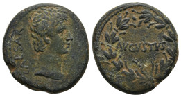 ASIA MINOR. Uncertain. Augustus (27 BC-AD 14). Ae.
.
Condition: Very Fine.
Weight: 11.26 g.
Diameter: 25.7 mm