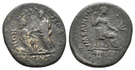 LYDIA. Sardes. Tiberius with Livia (14-37). Ae.
.
Condition: Fine.
Weight: 3.58 g.
Diameter: 19.4 mm