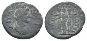 PHRYGIA. Apameia. Pseudo-autonomous. Time of the Severans (193-235). Ae.
.
Condition: Very Fine.
Weight: 2.57 g.
Diameter: 16.5 mm