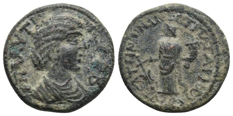 PHRYGIA. Peltai. Plautilla. Augusta AD 202-205. Ae.
.
Condition: Very Fine.
Weig...