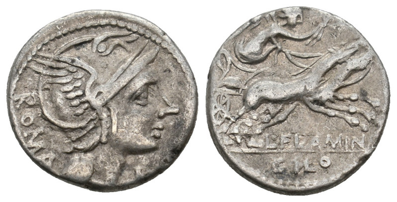 L. FLAMINIUS CHILO (109-108 BC). Denarius. 
.
Condition: Very Fine.
Weight: 3.81...