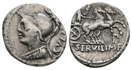 P. SERVILIUS M. F. RULLUS (100 BC). Denarius.
.
Condition: Very Fine.
Weight: 3.9 g.
Diameter: 19.9 mm.