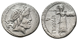 L. PROCILIUS. Denarius (80 BC). 
.
Condition: Very Fine.
Weight: 3.53 g.
Diameter: 19.2 mm.