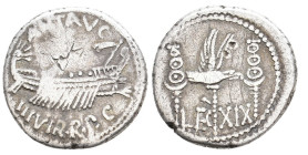 MARK ANTONY. Denarius (32-31 BC). Patrae(?).
.
Condition: Very Fine.
Weight: 3.38 g.
Diameter: 17.2 mm