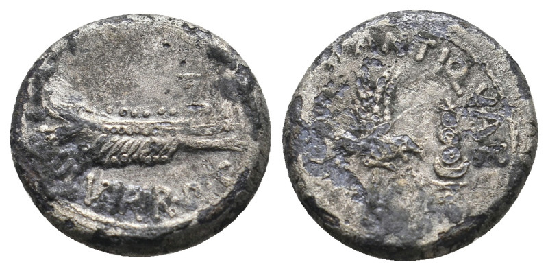 MARK ANTONY. Fourree Denarius (32-31 BC).
.
Condition: Fine.
Weight: 3.29 g.
Dia...