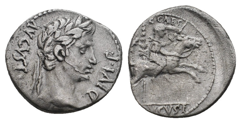 AUGUSTUS (27 BC-14 AD). Denarius.
.
Condition: Very Fine.
Weight: 3.73 g.
Diamet...