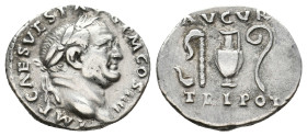 VESPASIAN (69-79). Denarius. 
.
Condition: Very Fine.
Weight: 3.34 g.
Diameter: 18.8 mm