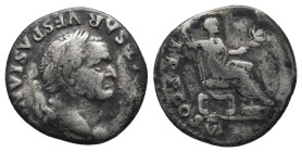 VESPASIAN (69-79). Denarius. 
.
Condition: Very Fine.
Weight: 3.21 g.
Diameter: 17.6 mm