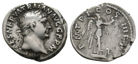 TRAJAN (98-117). Denarius.
.
Condition: Very Fine.
Weight: 3.30 g.
Diameter: 18.9 mm