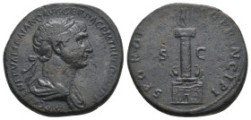 TRAJAN (98-117). As. 
.
Condition: Very Fine.
Weight: 10.87 g.
Diameter: 27.1 mm