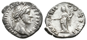 ANTONINUS PIUS (138-161). Denarius. 
.
Condition: Very Fine.
Weight: 3.22 g.
Diameter: 18.6 mm