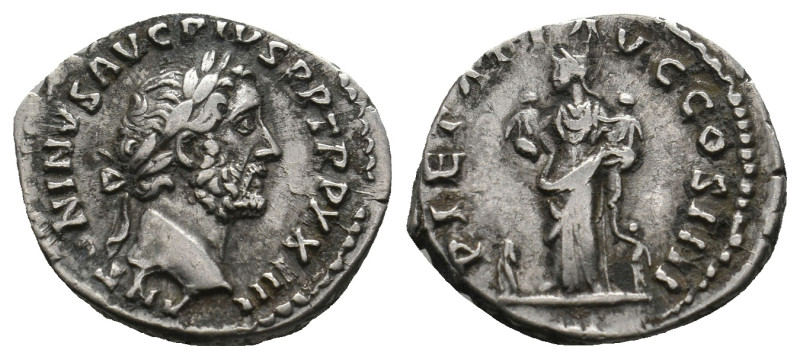 ANTONINUS PIUS (138-161). Denarius. 
.
Condition: Very Fine.
Weight: 3.25 g.
Dia...